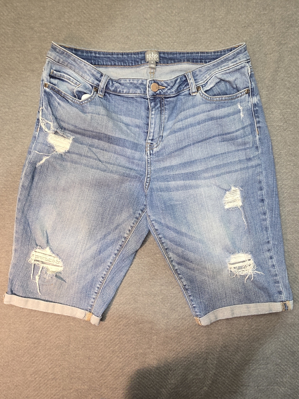 Soho Distressed Jean Shorts